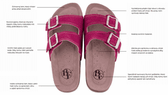 BF dievčenské celokožené papuče BY2131099, 36, ružová