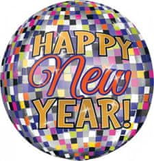 Amscan Fóliový balón orbz Happy New Year Disco 40cm