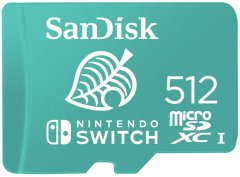 SanDisk microSDXC Nintendo Switch 512 GB 100 MB/s A1 C10 V30 UHS-1 U4 (SDSQXAO-512G-GNCZN)