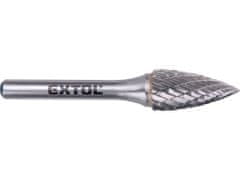 Extol Industrial Fréza karbidová kovexná špicatá, pr. 12mm, rezná dĺžka 25mm, stopka 6mm, celková dĺžka 70mm, HSC/SK