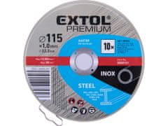 Extol Premium Kotúč rezný na kov, 115x1,0mm, 10ks, plechová krabica