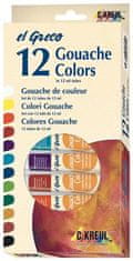 KREUL  Sada Gvašové barvy EL GRECO,v tubách, 12 farieb