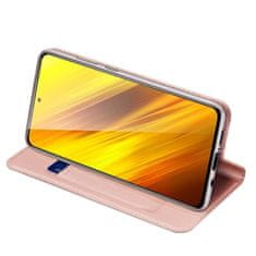 Dux Ducis Skin Pro knižkové kožené puzdro na Xiaomi Poco X3 NFC / X3 Pro, ružové