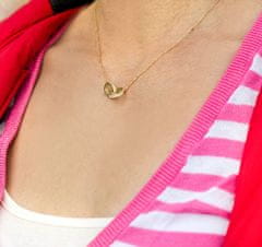 Beneto Pozlátený náhrdelník s prepojenými krúžkami AGS1229 / 47-GOLD