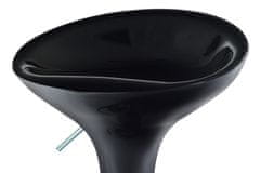 Autronic Barová stolička, čierny plast, chrómová podnož, výškovo nastaviteľná AUB-9002 BK