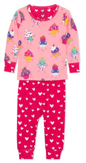 Hatley dievčenské pyžamo z organickej bavlny Dancing Cupcakes S20CCI1237