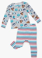 Hatley chlapčenské pyžamo z organickej bavlny Cute Pups S21BPI1253 58-69 sivá