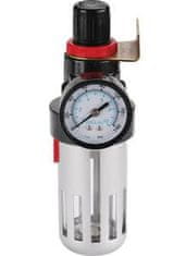 Regulátor tlaku so vzduchovým filtrom a manometrom, max. pracovný tlak 8bar (0,8MPa), 1/4" konektor