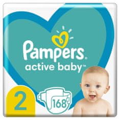 Pampers Active Baby Plienky Veľkosť 2 168 ks biela 2
