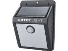 Extol Light Svetlo LED nástenné so solárnym panelom a pohybovým senzorom, 120lm, 3.7V/1,2Ah Li-ion