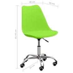 Vidaxl Kancelárske stoličky 2 ks zelené umelá koža