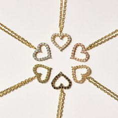 PDPAOLA Nežný pozlátený náhrdelník so srdiečkom Olive Heart Gold CO01-223-U (retiazka, prívesok)