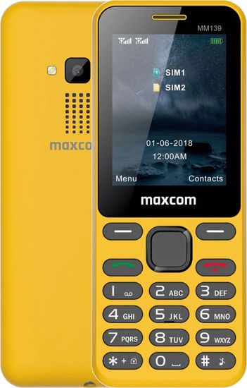 MaxCom MM139, žltý
