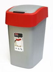 CURVER odpadkový kôš FLIP BIN 9 l, strieborný/červený