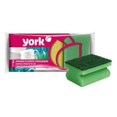 York Hubka York 031010, špongia na kuchynský riad, ergonomická, 9x7x4,3 cm bal. 3 ks