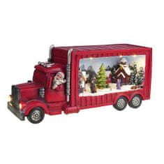 MAGIC HOME Vianočný kamión, 6 LED biela, polyresin, 3xAA, interiér,