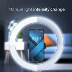 MG Selfie Ring Fill kruhové LED svetlo 13'' + statív, čierne