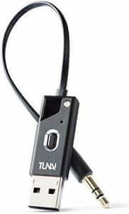 moderný miniatúrny Bluetooth prijímač pre autorádiá a domáce hifi systémy tunai firefly chat s 3,5 mm jack konektorom podpora aac mp3 sbd mikrofón pre handsfree hovory