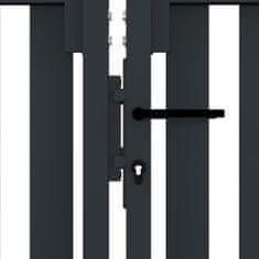 Petromila vidaXL Dvojkrídlová plotová brána, oceľ 306x175 cm, antracitová
