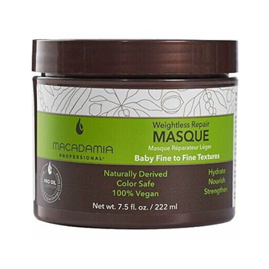 Macadamia Obnovujúci maska pre všetky typy vlasov Weightless Repair (Masque)
