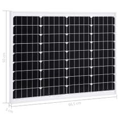 Vidaxl Solárny panel hliník a bezpečnostné sklo 50 W monokryštalický