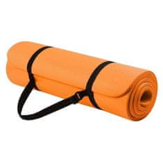 MG Gymnastic Yoga Premium protišmyková podložka na cvičenie 10mm + obal, oranžová