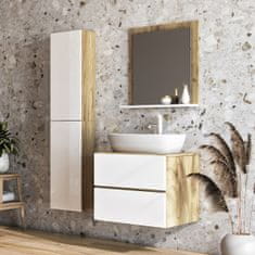 nabbi Kúpeľňová skrinka pod umývadlo Baleta S60 - craft zlatý / biely lesk