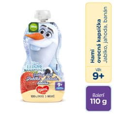Hami Disney Frozen Olaf ovocnozeleninová kapsička Jablko, Jahoda, Banán 6x 110 g, 9+