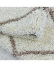 Ayyildiz Kusový koberec Alvor Shaggy 3401 cream kruh 80x80 (priemer) kruh