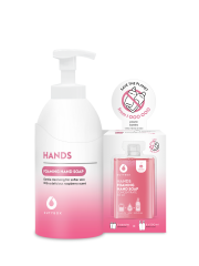 Dutybox Sada Tekuté mydlo séria HANDS 2×50 ml koncentrátu + nádoba 500ml