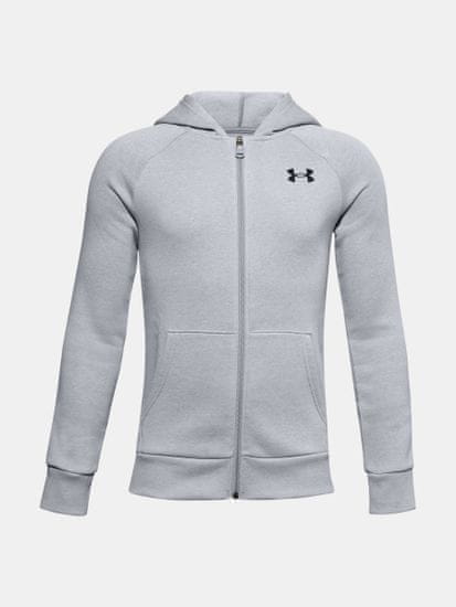 Under Armour Mikina UA RIVAL COTTON FZ HOODIE-GRY