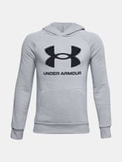 Under Armour Mikina RIVAL FLEECE HOODIE-GRY XS