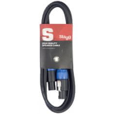 Stagg SSP2SS15, reproduktorový kabel Speakon - Speakon zástrčka, 2m
