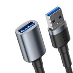 BASEUS Cafule nabíjací / dátový kábel USB 3.0 samec na USB 3.0 samica 2 A 1 m CADKLF-B0G, sivá