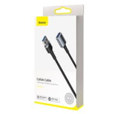 BASEUS Cafule nabíjací / dátový kábel USB 3.0 samec na USB 3.0 samica 2 A 1 m CADKLF-B0G, sivá
