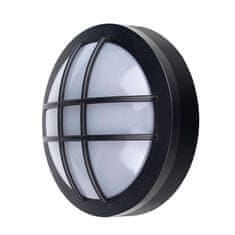 Solight LED vonkajšie osvetlenie guľaté s mriežkou, 13W, 910lm, 4000K, IP65, 17cm, čierna, WO753