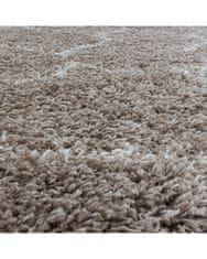 Ayyildiz Kusový koberec Salsa Shaggy 3201 beige kruh 80x80 (priemer) kruh
