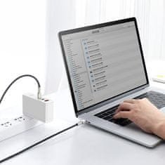 BASEUS Cafule Series nabíjací / dátový kábel USB-C samec na USB-C samec s kovovými koncovkami 100W 1 m CATJK-C01, čierna