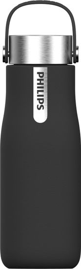 Philips GoZero UV samočistiaca fľaša, 355 ml, čierna