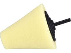 Extol Premium Kónus leštiaci penový žltý, pr. 80mm, T80, stopka 6mm
