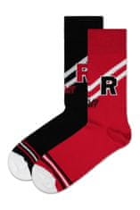 Replay Ponožky Casual Sport Logo&Stripes 2Prs Banderole - Black/Red 43/46