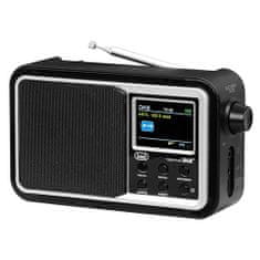 Trevi Prenosné rádio , DAB 7F96 BK, prenosné, LCD farebný displej, Bluetooth, alarm, 230 V, čierna
