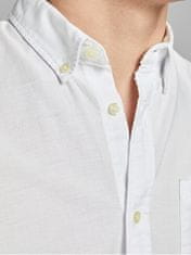 Jack&Jones Pánska košeľa JJEOXFORD Slim Fit 12182486 White (Veľkosť XL)