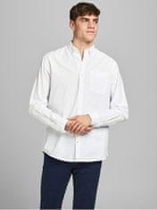 Jack&Jones Pánska košeľa JJEOXFORD Slim Fit 12182486 White (Veľkosť L)