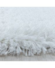 Ayyildiz Kusový koberec Fluffy Shaggy 3500 white kruh 80x80 (priemer) kruh