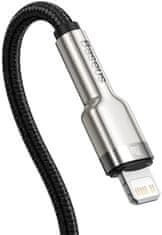 BASEUS Cafule Series nabíjací / dátový kábel USB-C na Lightning PD 20 W 0,25 m CATLJK-01, čierna