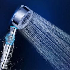 Netscroll Obojstranná sprchová hlavica so zabudovaným dávkovačom mydla, dva rôzne prúdy vody, DoubleShower