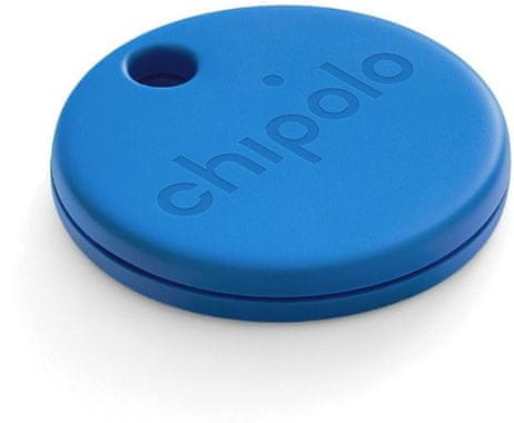 Chipolo ONE - Bluetooth lokátor modrá malý farebný prívesok prezvonenie predmetu aplikácie dosah 60 m ochrana lokalizácia štýlový vzhľad anonymný signál vyhľadanie telefónu tichý režim prezvonenie predmetu aplikácie dosah bezdrôtová selfie uzávierka Widget