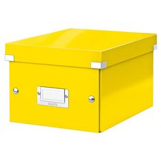 LEITZ Malá krabica Click & Store metalická žltá
