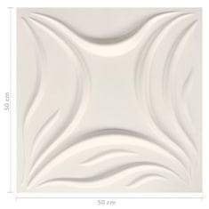Vidaxl Nástenné 3D panely 12 ks 0,5x0,5 m 3m2